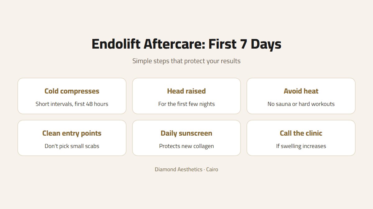 Endolift aftercare: the first 7 days