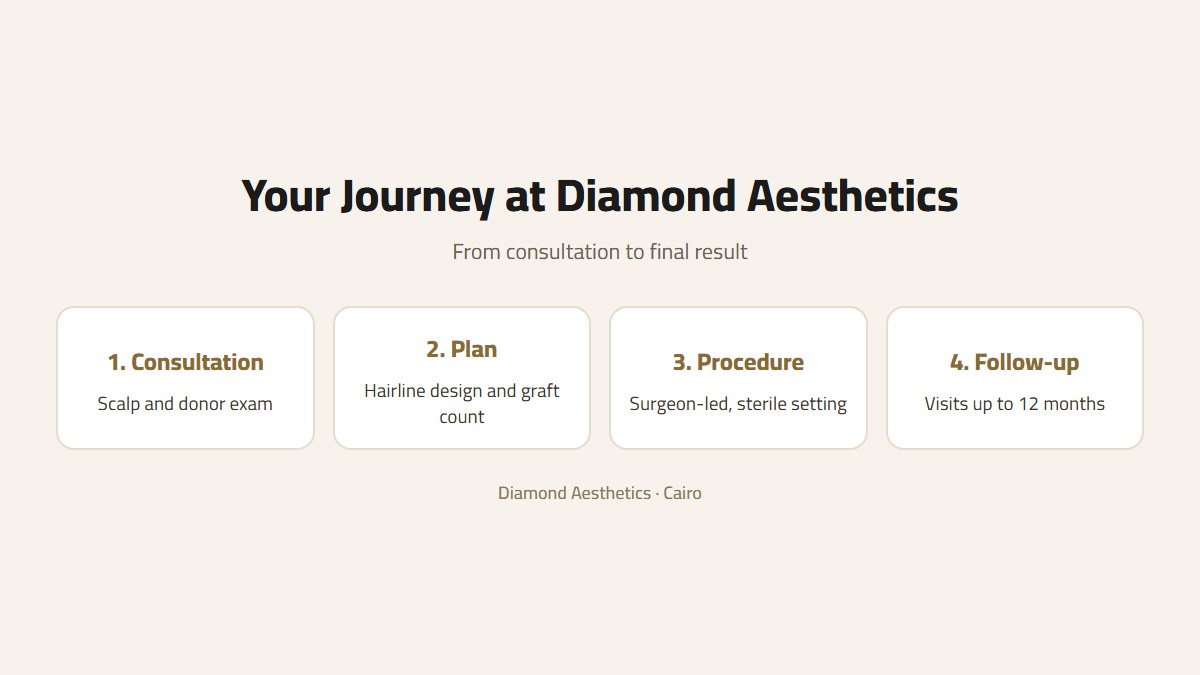 Hair transplant journey at Diamond Aesthetics